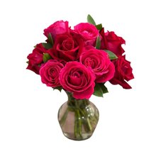 Admirável Rosas em Vaso de Vidro