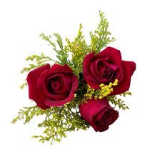 Buquê com 3 Rosas Vermelhas