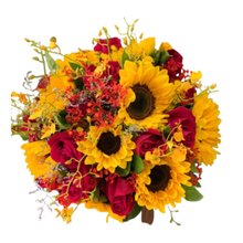Buquê Girassóis e Rosas