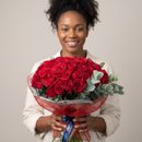 Buquê 50 Rosas Vermelhas
