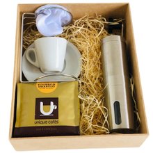Kit com Moedor de Café em Aço Inox