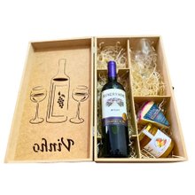 Kit com Queijo e Vinho Concha Y Toro Merlot