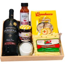 Presente Vinho Pérgola e Delícias Gourmet