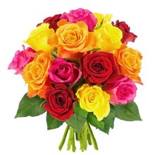 Buquê 24 Rosas Coloridas