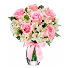 Rosas Cor-de-Rosa no Vaso