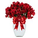 Vaso Flores Alstromerias Vermelhas