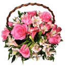 Cesta Jardim Cor de Rosa