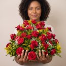 Ikebana Premium de Rosas Vermelhas