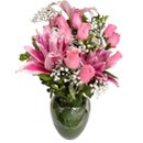 Vaso de Flores cor de Rosa