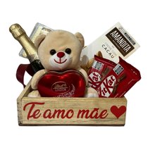 Cesta de Chocolates e Pelúcia Para Sua Mãe