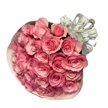 Buquê de 25 Rosas Cor de Rosa
