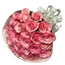 Buquê de 25 Rosas Cor de Rosa
