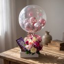 Cesta Purple e Balão Bubble Strass