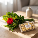 Rosa para Presente com Ferrero
