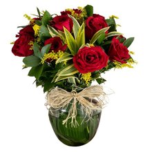 Vaso Dalila de Rosas Vermelhas