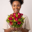 Buquê de 12 Rosas Vermelhas