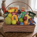 Cesta de Frutas, Queijos, Aperitivos e Vinho 