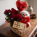 Cesta Doce Paixão com Rosas 