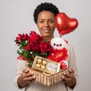 Cesta Doce Paixão com Rosas 