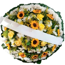 Coroa de Flores Redonda com Girassóis
