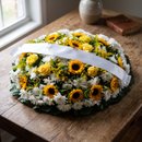 Coroa de Flores Redonda com Girassóis