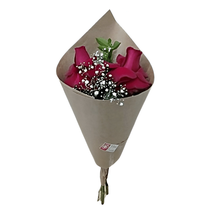 Buquê 2 Rosas no Papel Kraft 