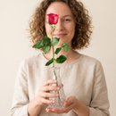 Solitário de Rosa Vermelha Eu Te Amo