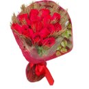 Bouquet 12 rosas na tela