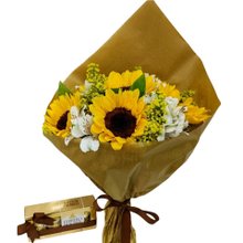Buquê de Girassóis com Ferrero Rocher