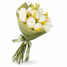 Buquê Elegance de Rosas Brancas