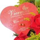Arranjo de Rosas , Girassol com Chocolate 