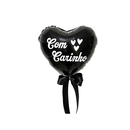 Balão de coração Preto 