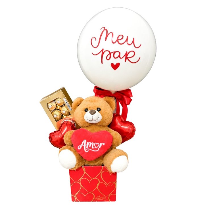 Caixa Meu Par com Urso