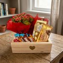 Cesta de Flores e Chocolates