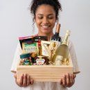 Cesta com Espumante e Vinho Boas Festas