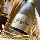 Cesta com Espumante e Vinho Boas Festas