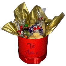 Cesta Café da Manhã Box Gliter Vermelho