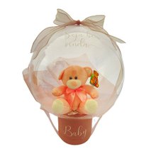 Pelúcia no Balão Maternidade Rosa