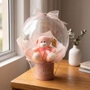 Pelúcia no Balão Maternidade Rosa