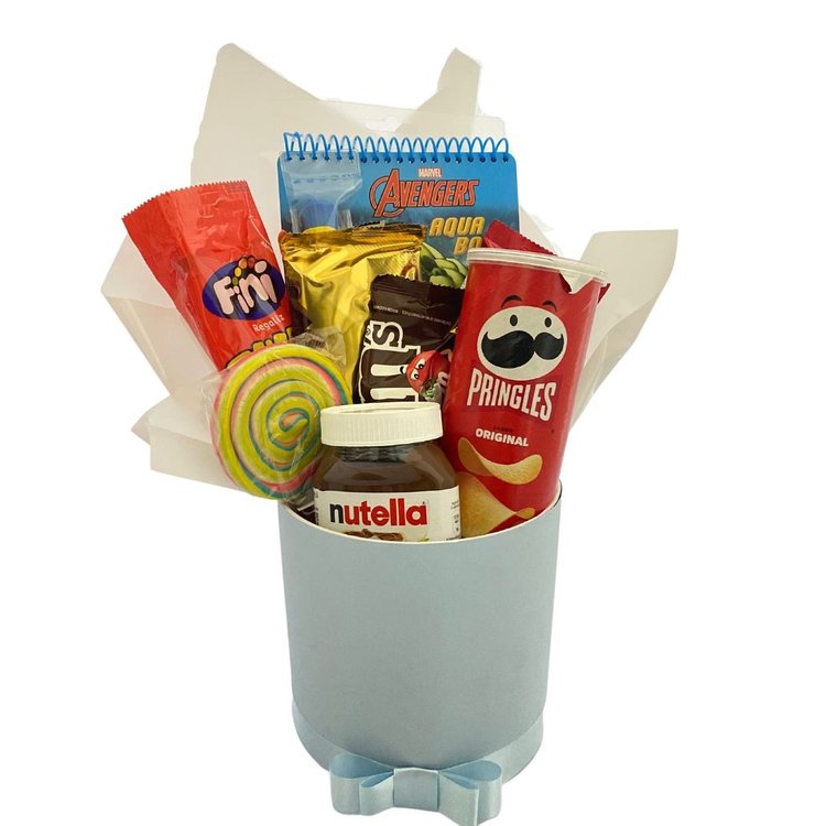 Box de Guloseimas Infantil Azul Grande