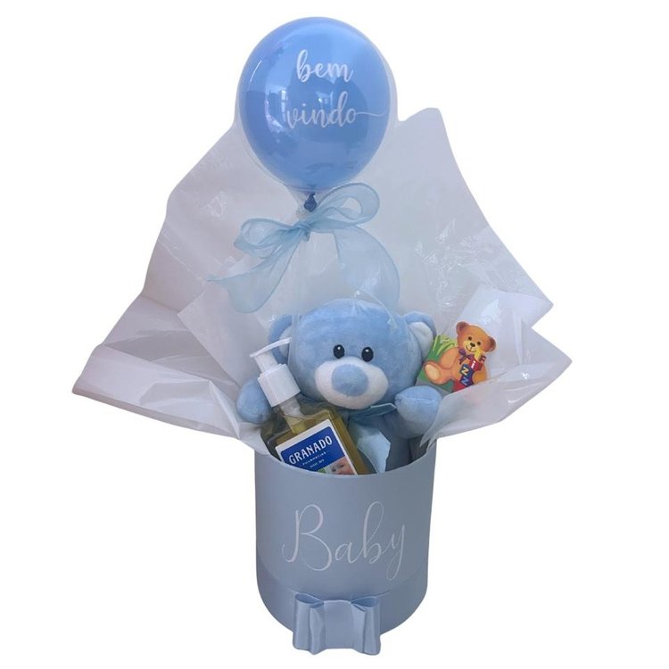 Doce Maternidade Azul Urso, Balão e Sabonete