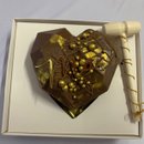 Coração Lapidado de Chocolate Artesanal Mãe