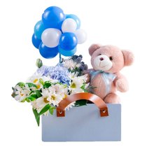 Arranjo Azul de Maternidade