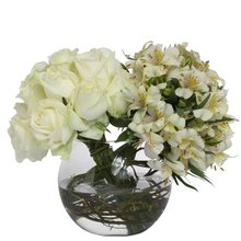 Arranjo Rosa e Astro Branco