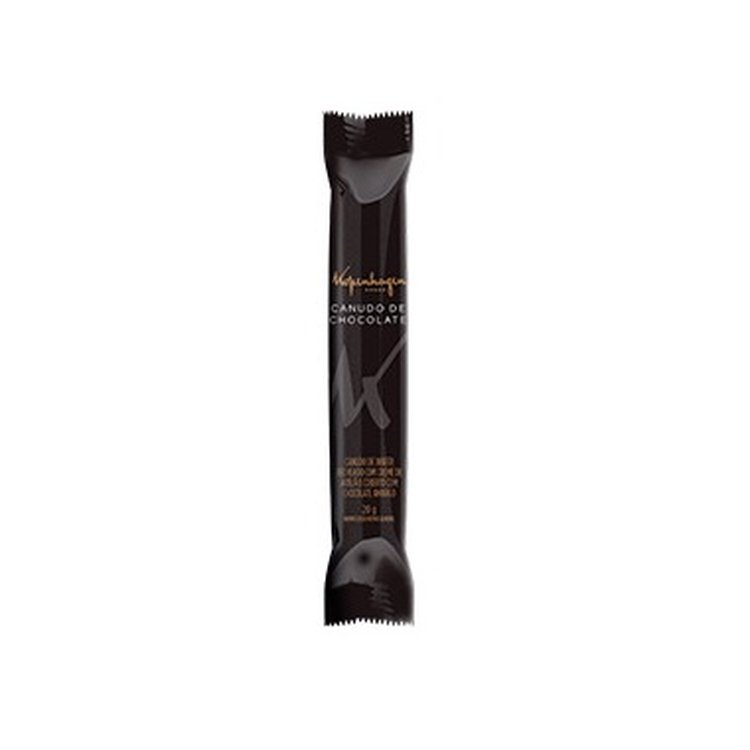 Canudo Recheado e Coberto Chocolate Amargo 20G