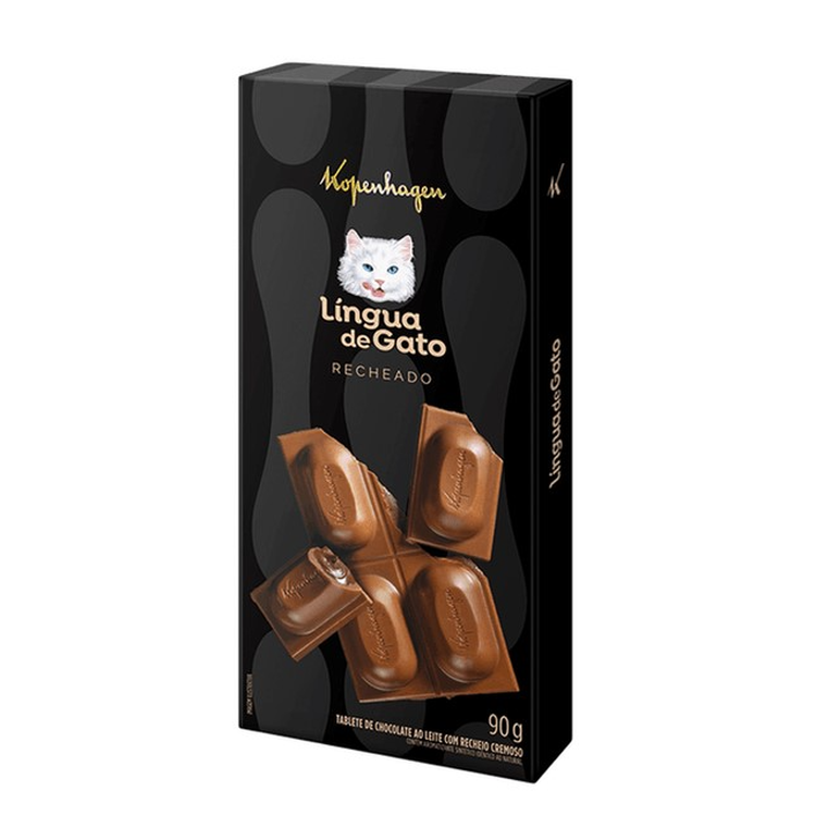 Tablete Recheado Língua de Gato 90G