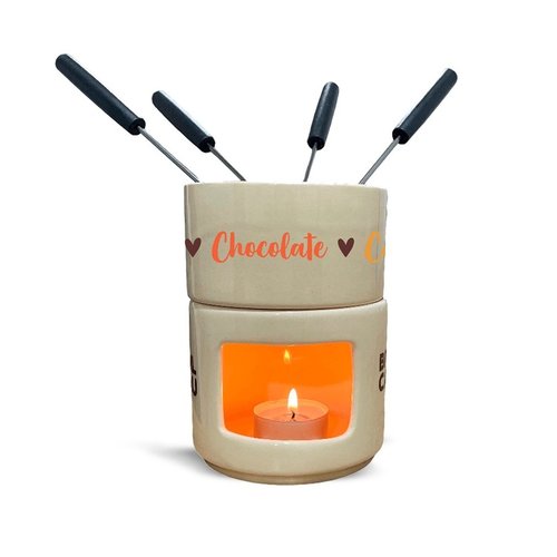 Aparelho para Fondue em Cerâmica - 6 Peças