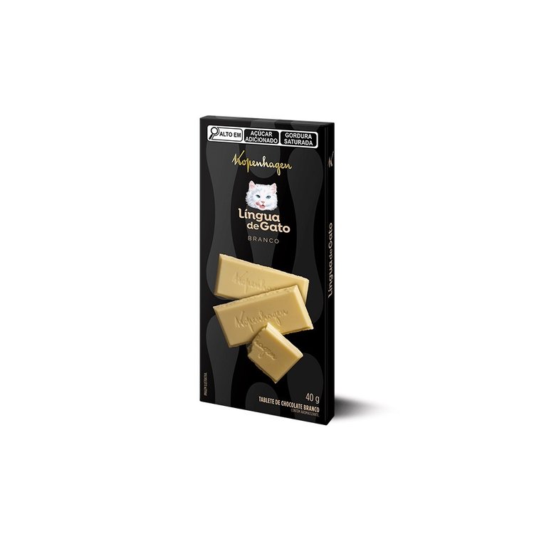 Tablete Língua de Gato Chocolate Branco 40G