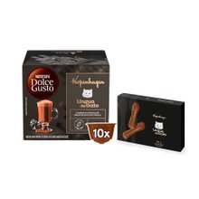 Combo Cápsulas Dolce Gusto Nestlé, Língua de Gato 85g