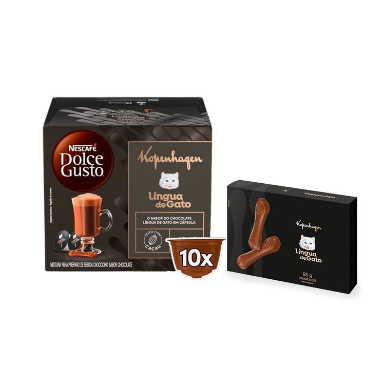 Combo Cápsulas Dolce Gusto Nestlé, Língua de Gato 85g